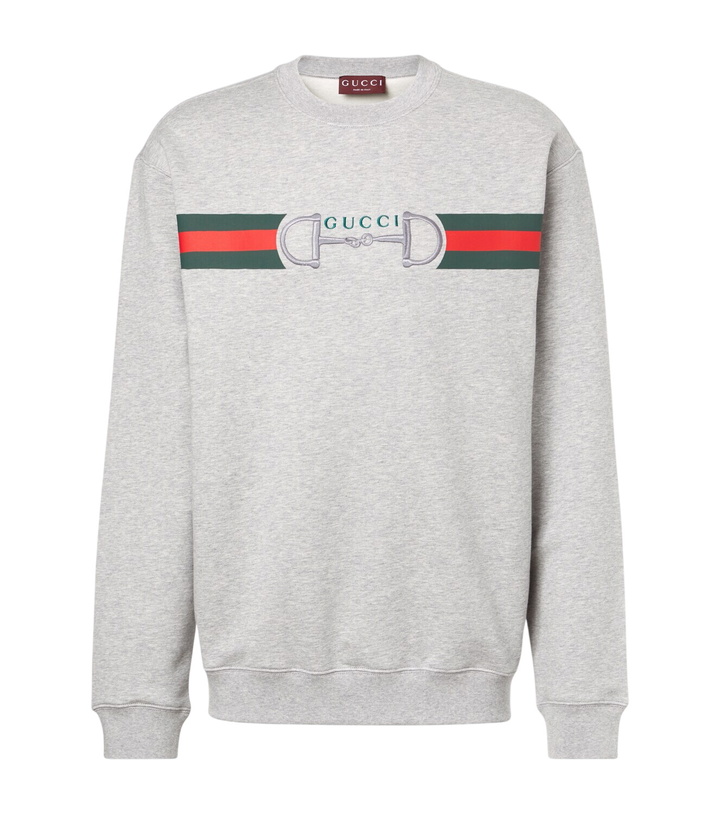 Photo: Gucci Web Stripe cotton sweatshirt