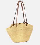 Loewe - Shell Small leather-trimmed shopper