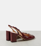 Gucci Horsebit patent leather slingback pumps