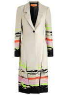Stine Goya Aneta Metallic-jacquard Twill Coat Grey