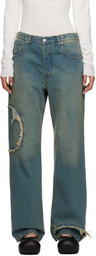 Edward Cuming Blue Frayed Jeans