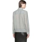 Anthony Vaccarello Grey Wool Angled Pocket Blouse