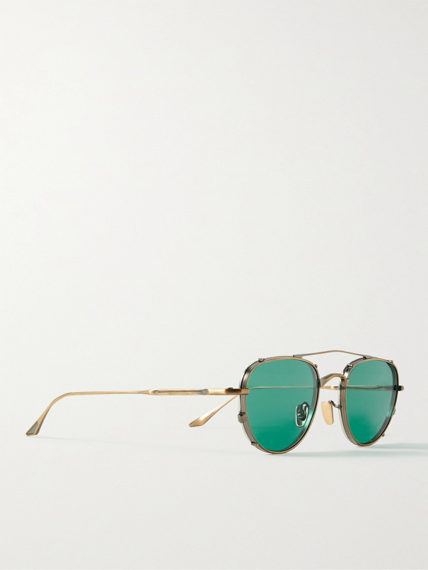 Photo: JACQUES MARIE MAGE - Harcourt Aviator-Style Gold- and Silver-Tone Sunglasses - Gold