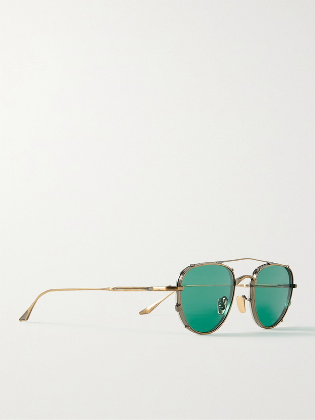 Photo: JACQUES MARIE MAGE - Harcourt Aviator-Style Gold- and Silver-Tone Sunglasses - Gold