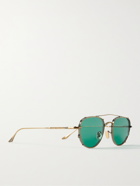 JACQUES MARIE MAGE - Harcourt Aviator-Style Gold- and Silver-Tone Sunglasses - Gold