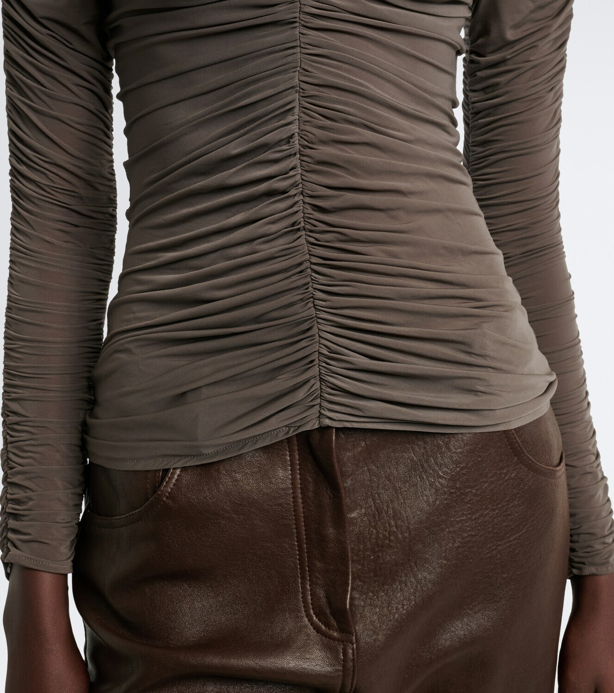 Magda Butrym Floral-appliqué ruched top