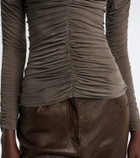 Magda Butrym Floral-appliqué ruched top