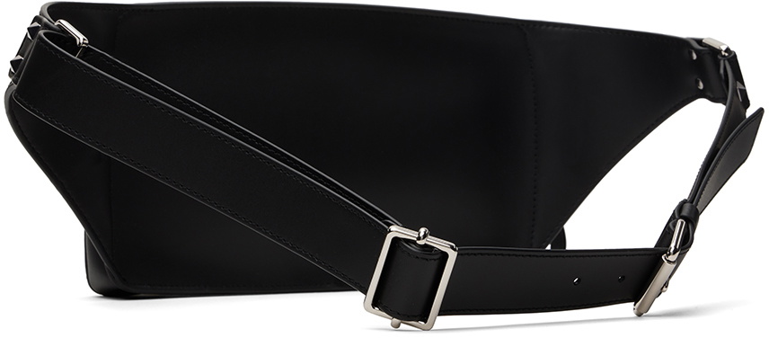 Valentino Garavani Black Leather VLTN Belt Bag Valentino Garavani