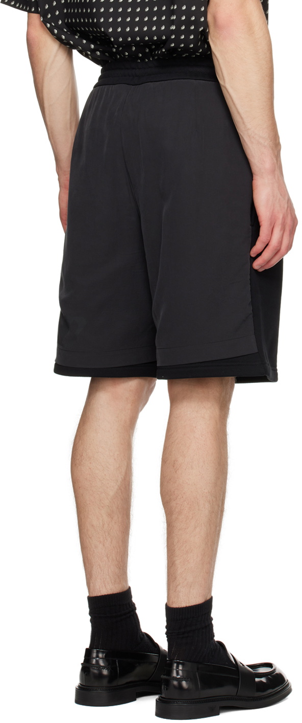 Emporio Armani Black Layered Shorts