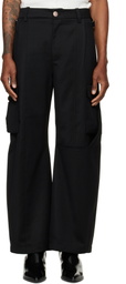 NULLUS Black Low Poly Shift Cargo Pants