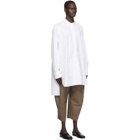 Hed Mayner White Long Slit Shirt