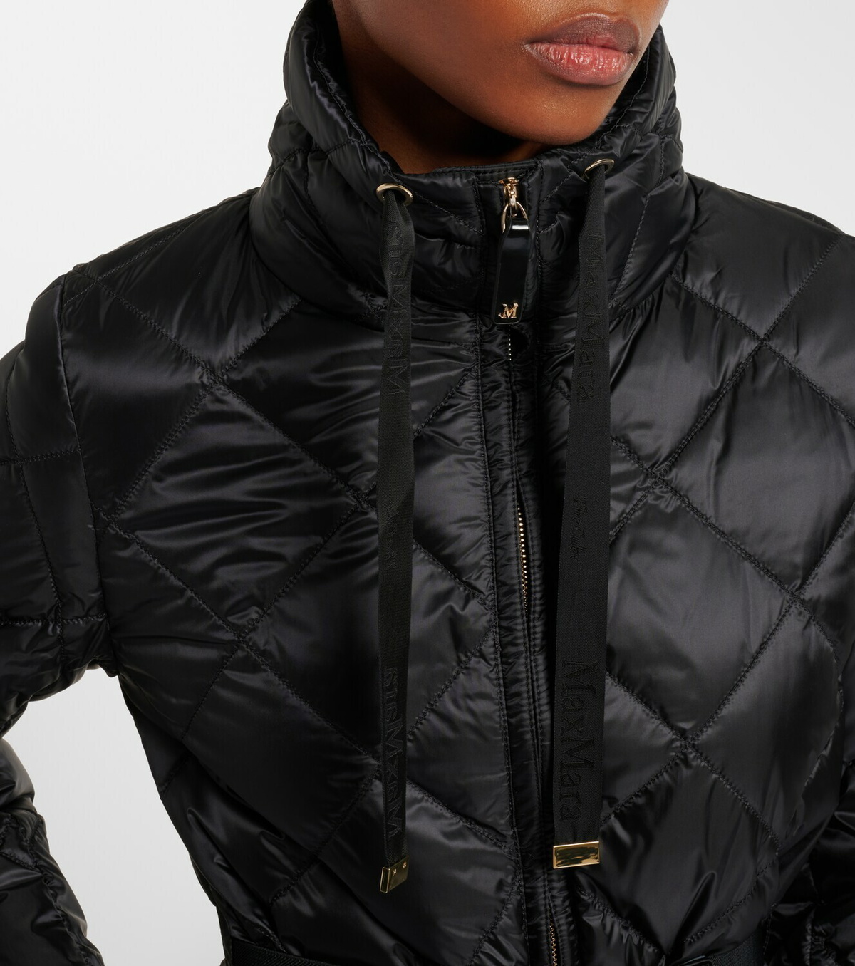 Max Mara Belted quilted down jacket