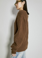 Martine Rose Wool Cable Knit Sweater