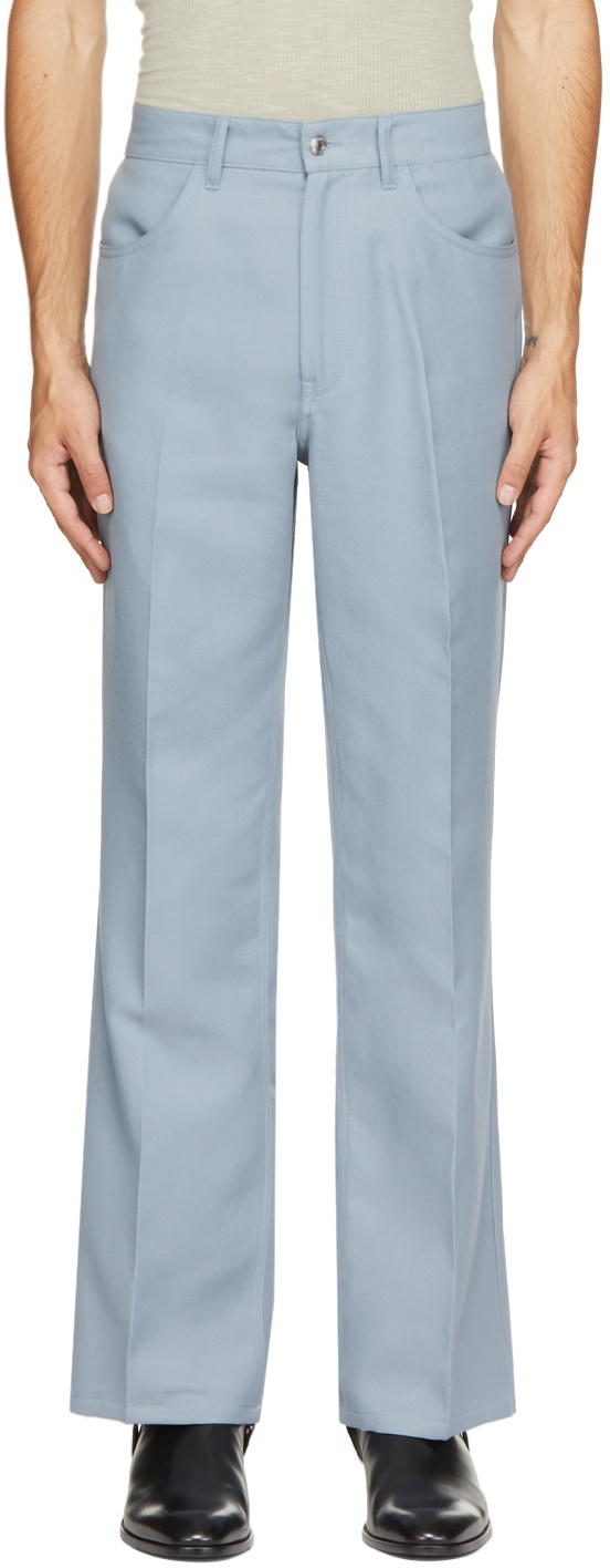 Second/Layer SSENSE Exclusive Blue Paso Flare Trousers Second/Layer