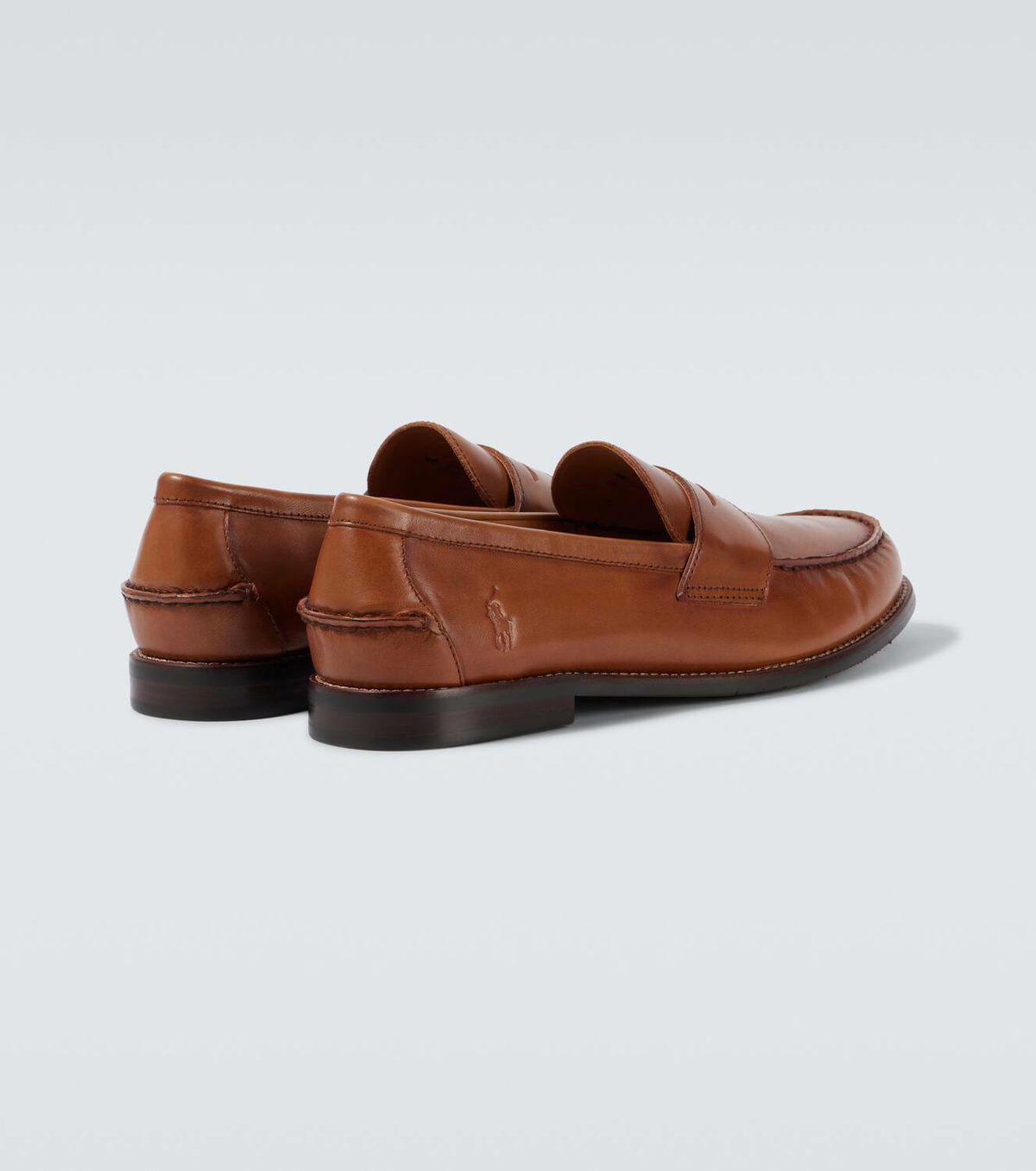 Polo Ralph Lauren Alston Leather Penny Loafers in Tan, NWT, Size 14 Amazon.com | POLO RALPH LAUREN Men main image 3