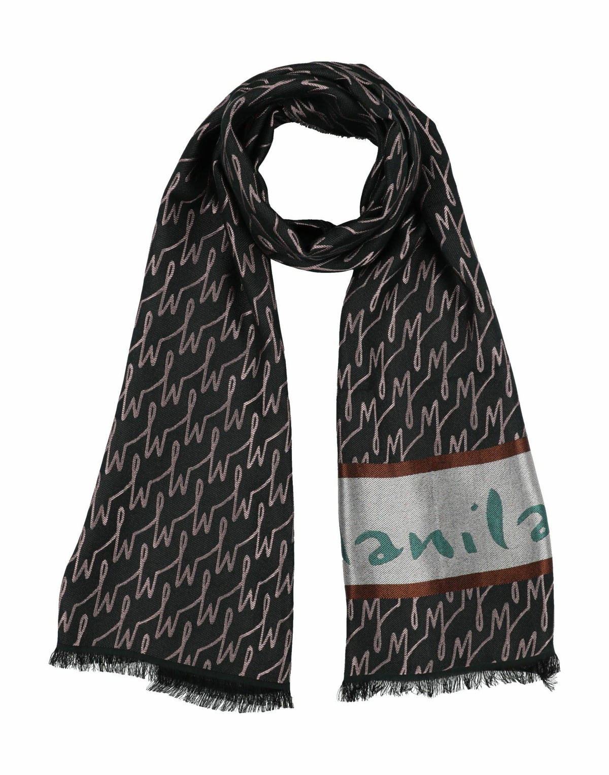 Manila Grace Womens Scarf in Midnight blue