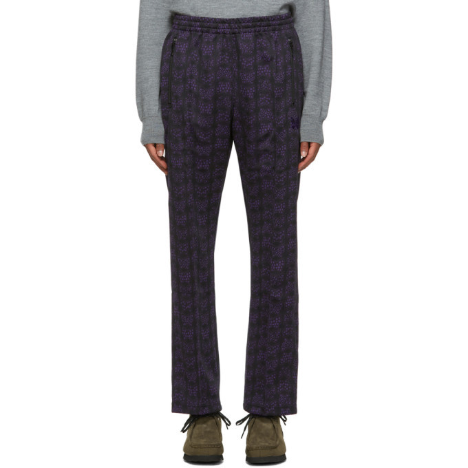 Needles Black and Purple Student Track Pants Needles