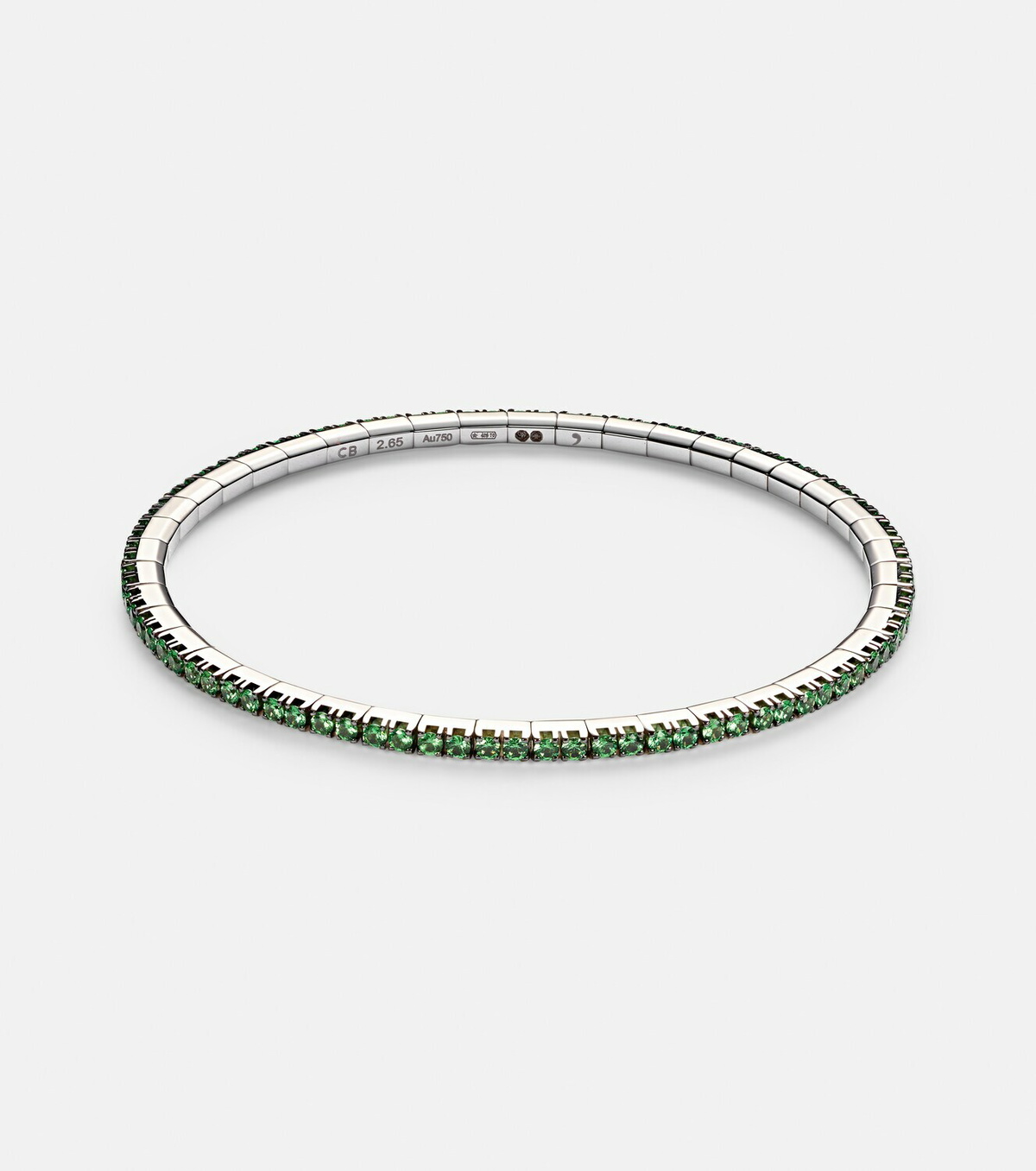 Bucherer Fine Jewellery 18kt white gold bracelet with tsavorites