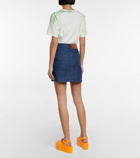Loewe Anagram high-rise denim miniskirt