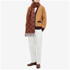 Gucci Men's GG Poule Scarf in Red/Ivory 