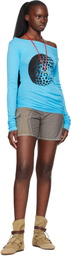 Edward Cuming Gray Half-Moon Swim Shorts
