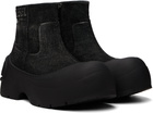 Diesel Black D-Donald Denim Ankle Boots