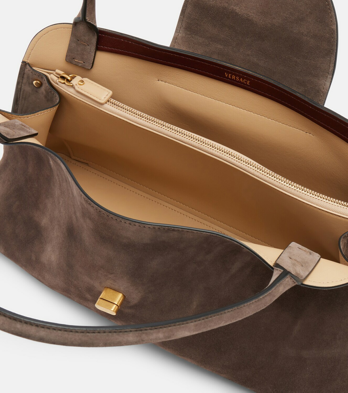 Versace Vivian suede shoulder bag