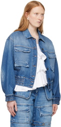 MSGM Indigo Oversized Denim Jacket