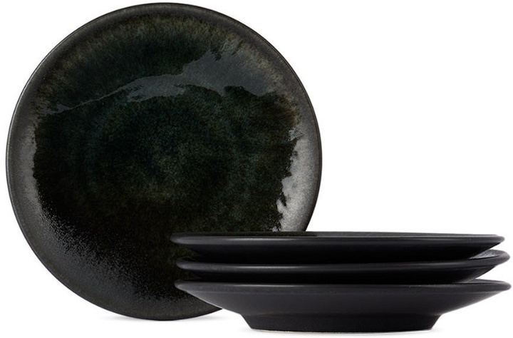 Photo: Jars Céramistes Black Tourron Dessert Plate Set