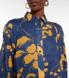 Lee Mathews Floral ramie shirt