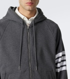 Thom Browne 4-Bar cotton jersey zip-up hoodie