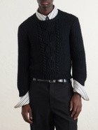 SAINT LAURENT - Knitted Wool Sweater - Black