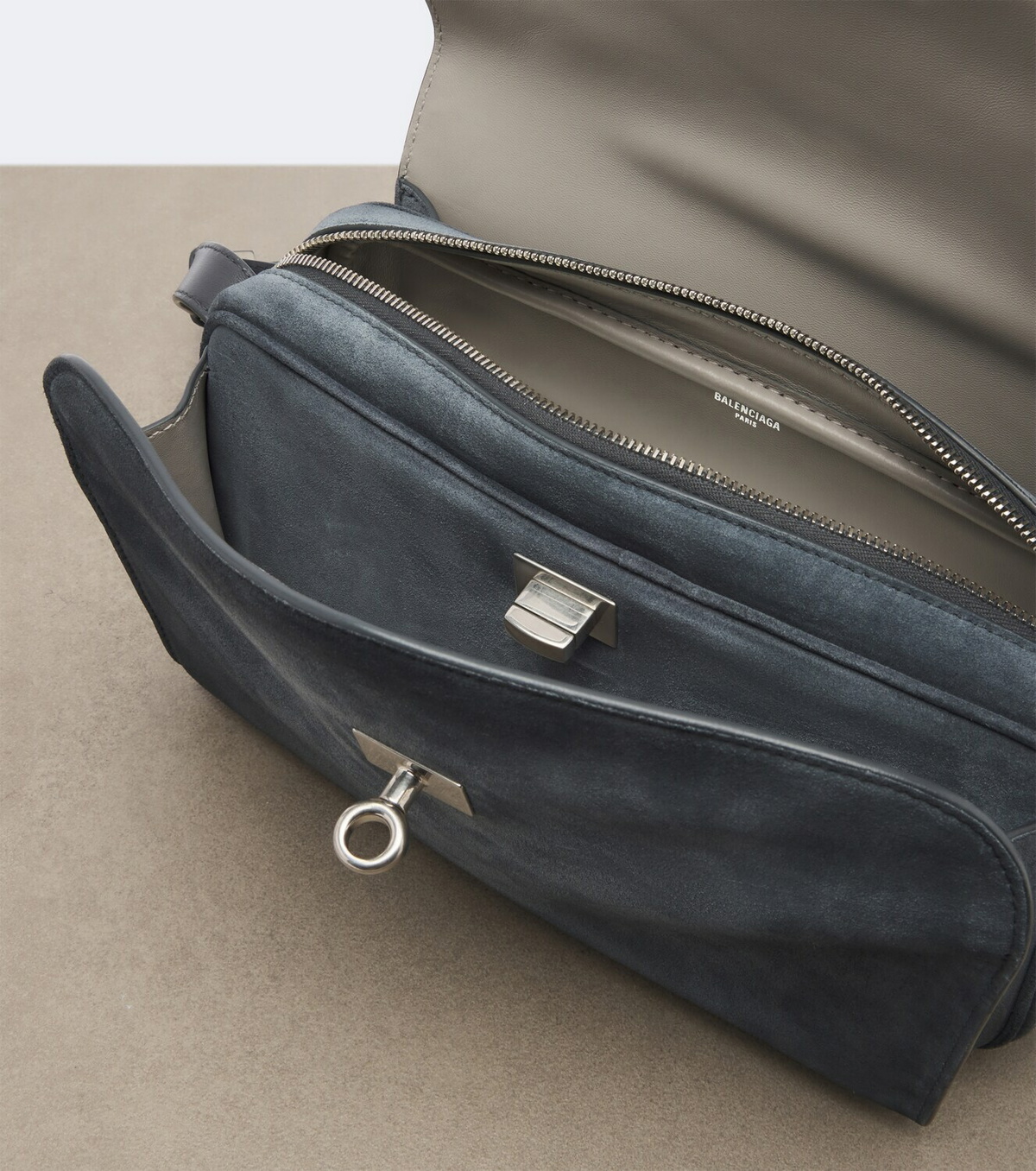 Balenciaga Le 7 Medium suede shoulder bag