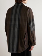 Burberry - Checked Shell Coat - Brown