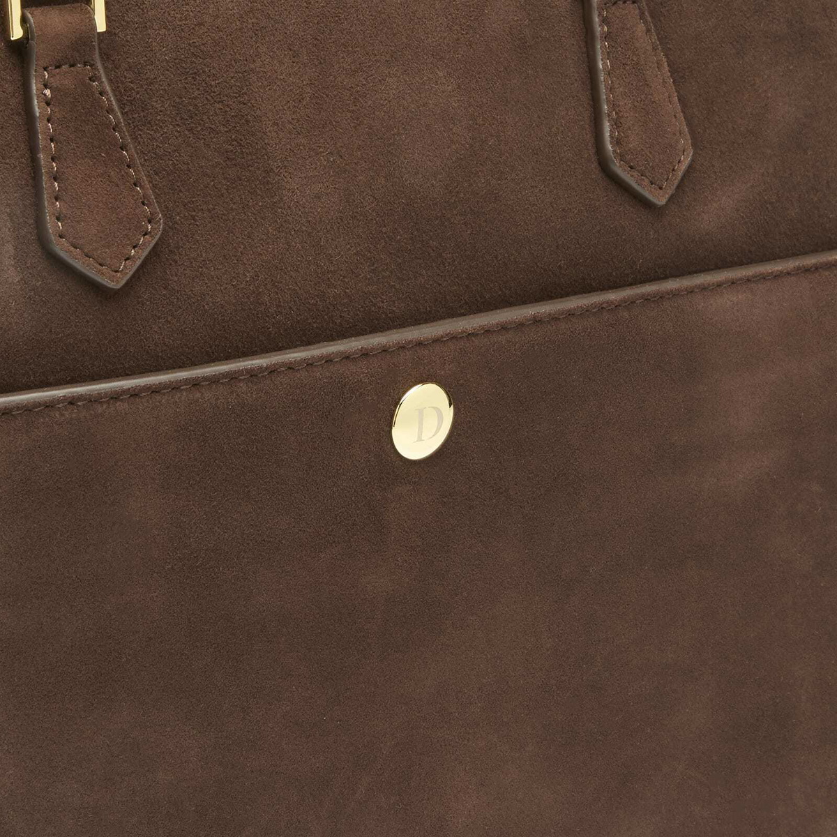 DUNST Women's Suede Shoulder Bag in Deep Brown 