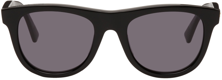 Photo: Bottega Veneta Black Acetate Square Sunglasses