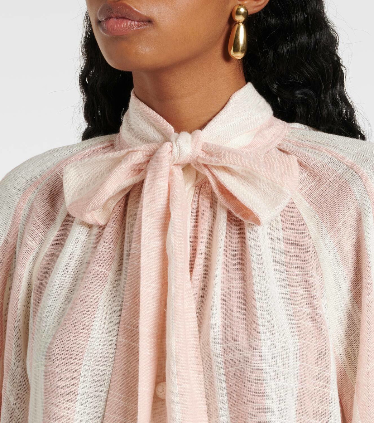 【Zimmermann】Acacia striped neck-tie blouse Zimmermann Acacia striped neck-tie blouse Zimmermann