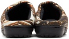 SUBU SSENSE Exclusive Brown & White Quilted Suminagashi Slippers
