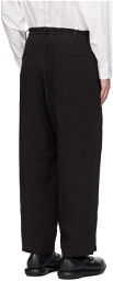 Y's For Men Black Pleated Trousers