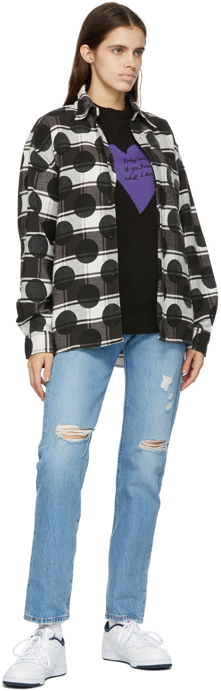 Awake NY Black Cotton 'Baby Girl' Sweater