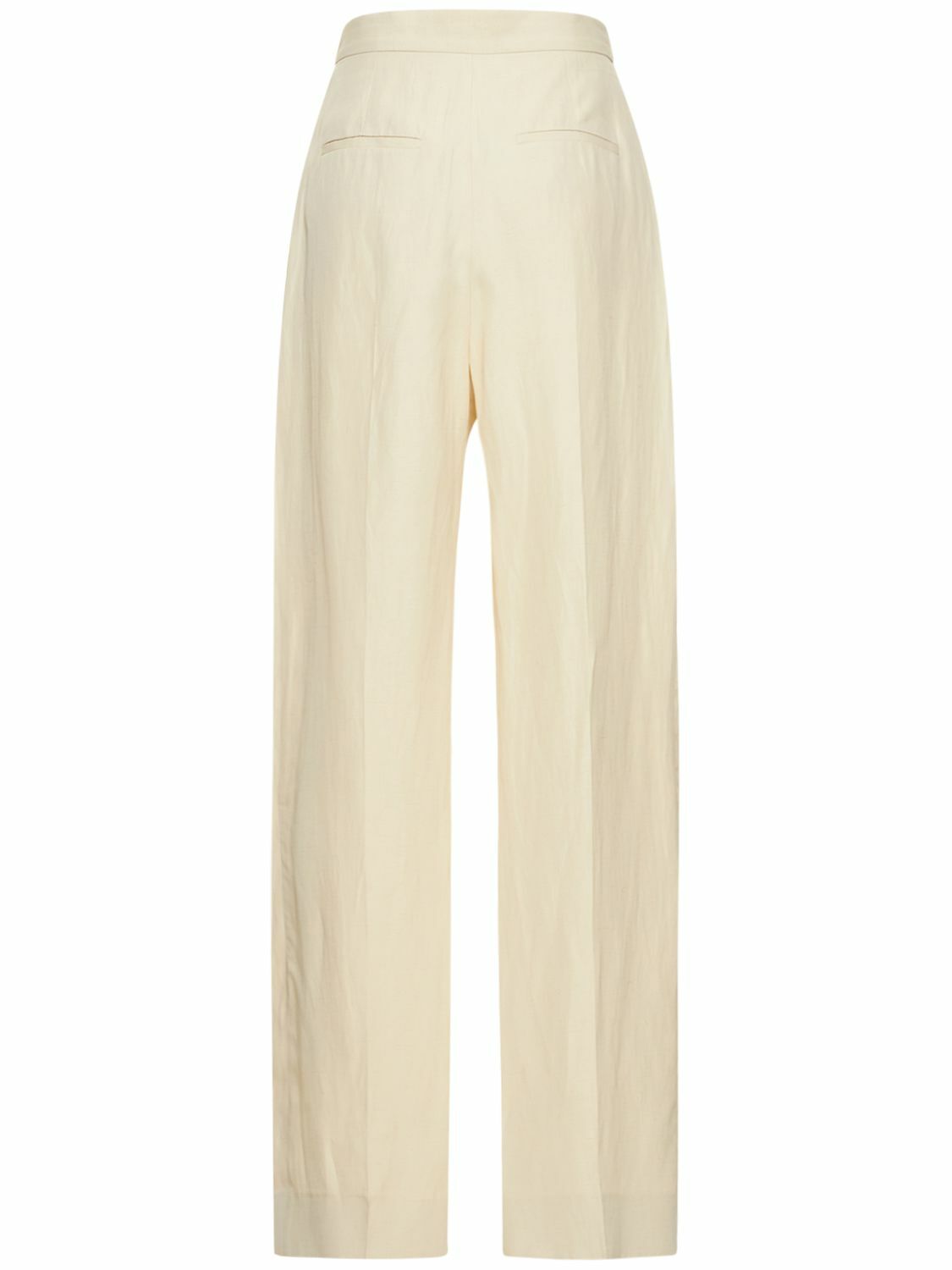 パンツ STELLA MCCARTNEY SOFT STRAIGHT-LEG PANTS IN LINEN STELLA MCCARTNEY Linen & Viscose Hi-waist Straight Pants