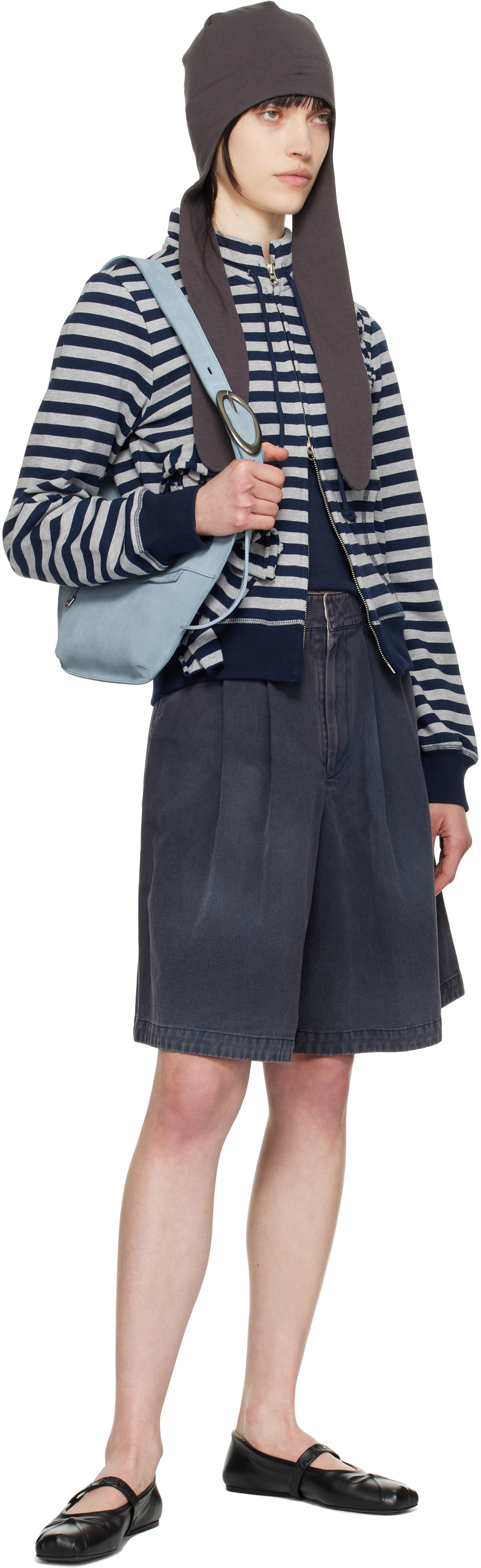 OPEN YY Navy Washed Bermuda Shorts