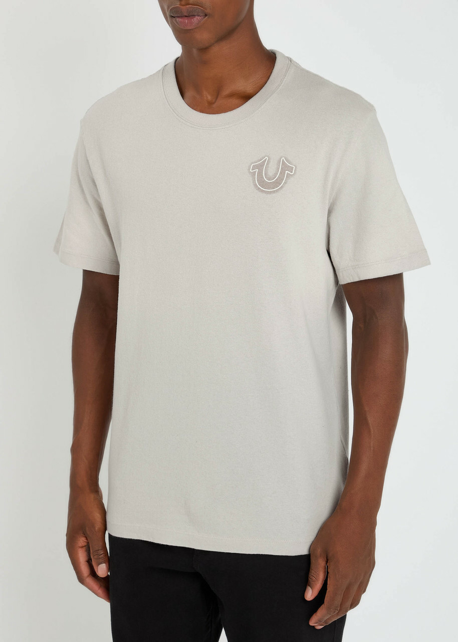 True Religion Vintage Puff Buddha Cotton T-shirt Grey