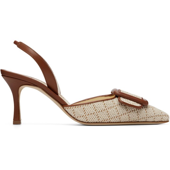 Photo: Manolo Blahnik Beige Mayslibi Heels