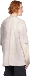 Balmain Gray Printed Long Sleeve T-Shirt