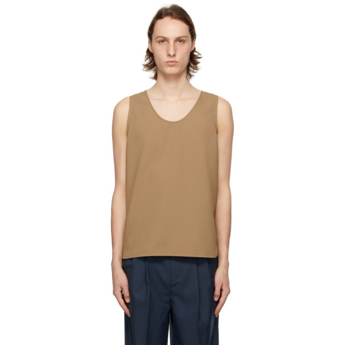 Photo: Recto Brown Curved Hem Tank Top