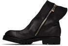 Guidi Black 796LVX Leather Side Zip Top-Ankle Boots