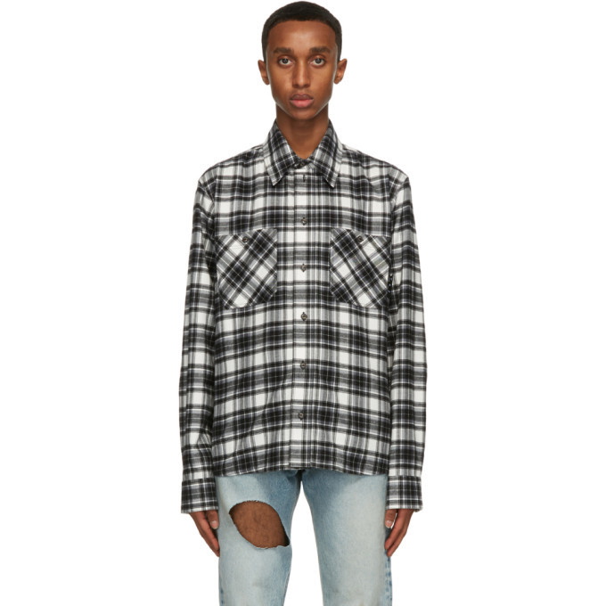 Photo: Off-White Black and White Flannel Check Arrows Shirt