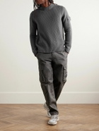 Stone Island - Ghost Logo-Appliquéd Wool Mock-Neck Sweater - Gray