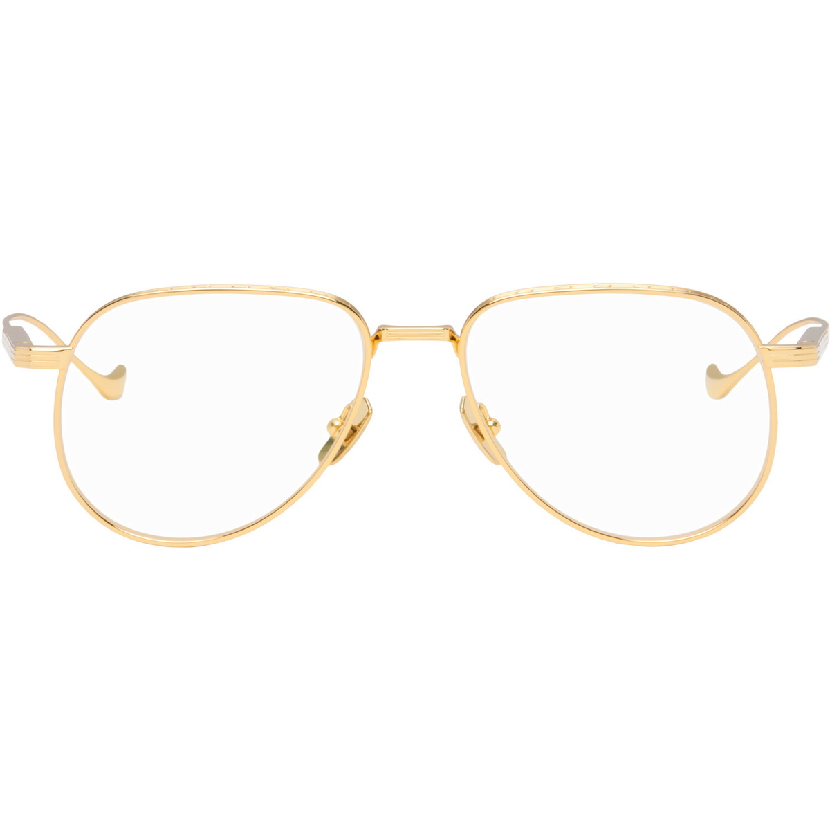 Cutler and Gross Gold Pembroke 1429 Aviator Optical Glsases